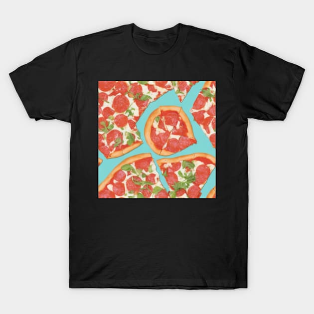 Pizza Pattern T-Shirt by coraleeallen